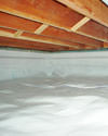 a moisture barrier installed on the walls and floors of a crawl space in Vernon Hills