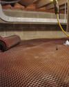 Crawl space drainage matting installed in a home in Highwood