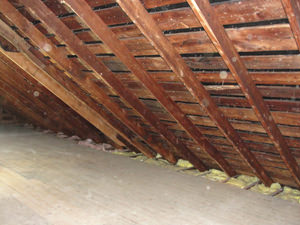 A Illinois attic before installation of SuperAttic