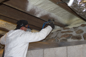 Spray foam insulation